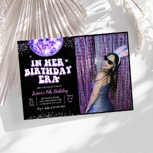 In Her Birthday Era Birthday Party Photo Invitation