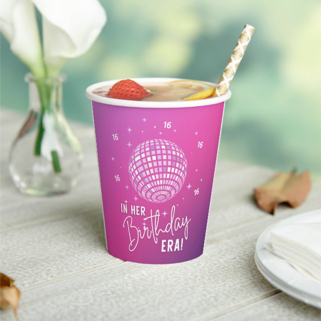 In Her Birthday Era, Era Party, Eras Party Paper Cups (Insitu)