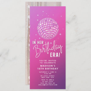 In Her Birthday Era, Era Party, Eras Party Photo Invitation