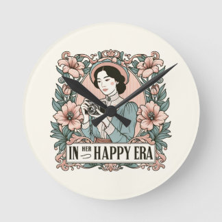 In Her Happy Era Swift Round Clock