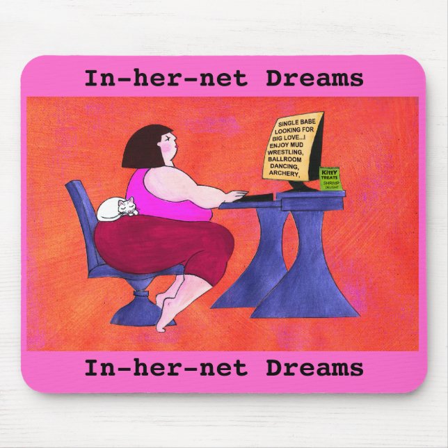 In-her-net Dreams Mouse Mat (Front)