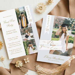 In Her Senior Era Elegant Photo Graduation Party Invitation