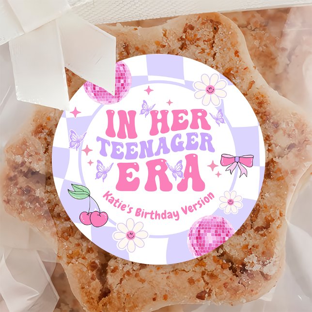 In Her Teenager Era Birthday Party Sticker (Creator Uploaded)