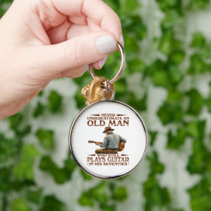 In His 70s Kids Key Ring