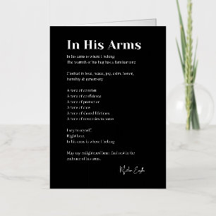 In His Arms Love Poem Wall Art  Foil Greeting Card