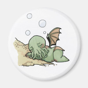 In his house at R'lyeh dead Cthulhu waits dreaming Magnet
