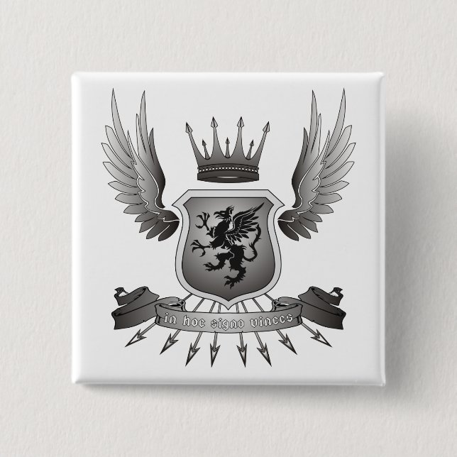 In hoc signo vinces 15 cm square badge (Front)