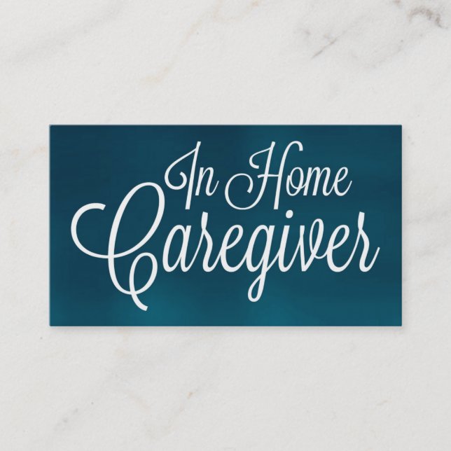 In Home Caregiver Brushed Business Card (Front)
