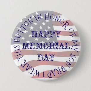 In Honor of your Service Military Button