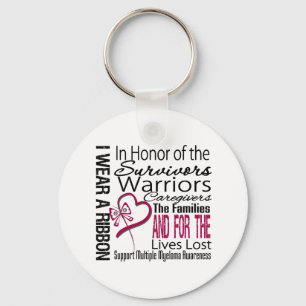 In Honour Collage Tribute Multiple Myeloma Key Ring