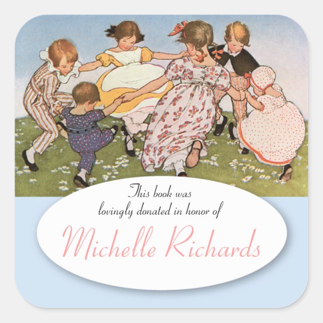 In honour of ... bookplate square sticker (Front)