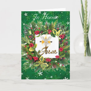 In Honour of Jesus Holiday Christmas Card