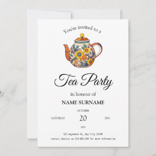 In Honour of Tea Party Invitation
