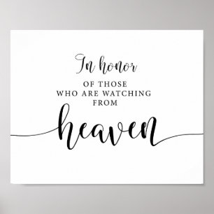 In Honour Of Those Who Are Watching From Heaven Poster