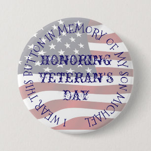 In Honour of your Service Military Button
