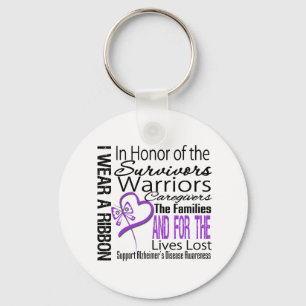 In Honour Tribute Collage Alzheimer's Disease Key Ring