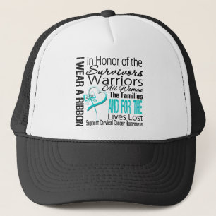 In Honour Tribute Collage Tribute Cervical Cancer Trucker Hat