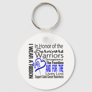 In Honour Tribute Collage Tribute Colon Cancer Key Ring