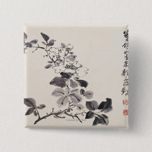 In Imitation of Xu Wei�s Flowers No.5 15 Cm Square Badge