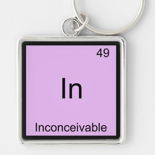 In - Inconceivable Funny Chemistry Element Symbol Key Ring (Front)