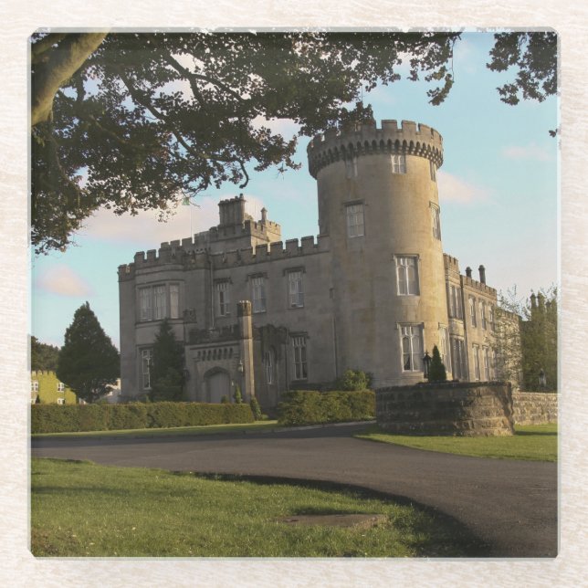 In Ireland, the Dromoland Castle side entrance Glass Coaster (Front)