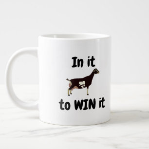 In it to WIN it - LaMancha Dairy Goat Large Coffee Mug