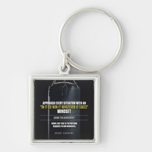 In It To Win It Mindset - Workout Motivational Key Ring (Front)