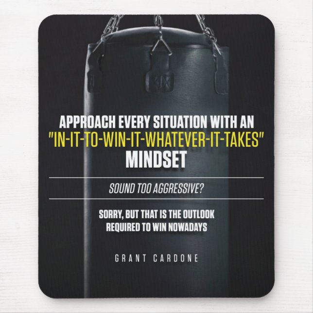 In It To Win It Mindset - Workout Motivational Mouse Mat (Front)