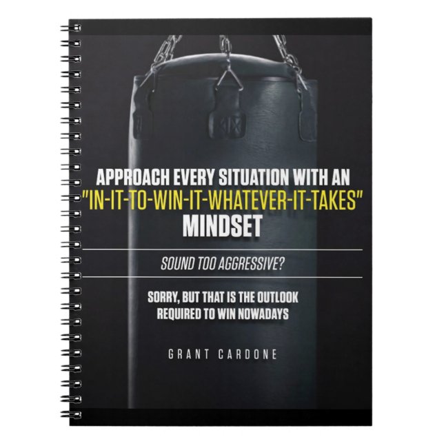 In It To Win It Mindset - Workout Motivational Notebook (Front)