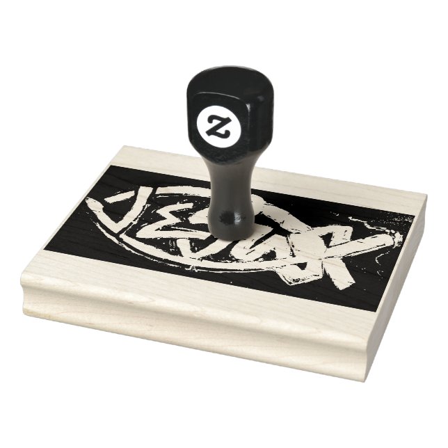 "In Jesus Name" 4" x 5" Rubber Stamp (Stamp)