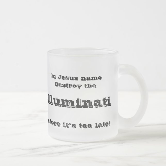 In Jesus name Frosted Glass Coffee Mug (Right)