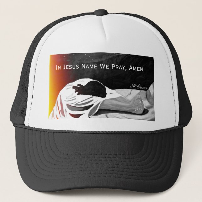 In Jesus Name We Pray, Amen Trucker Hat (Front)