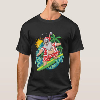 In July Santa Claus Hawaiian Surfing Gift Surf For T-Shirt