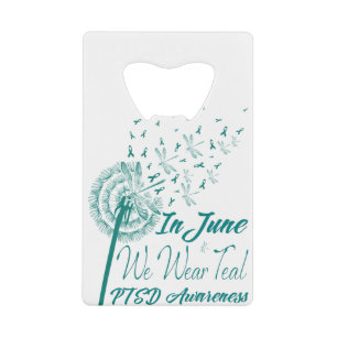 In June We Teal Teal PTSD Awareness Dandelion