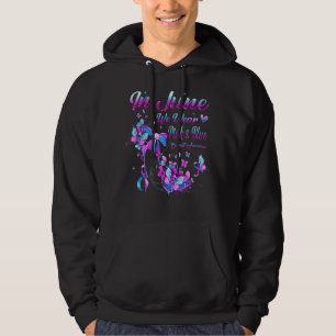 In June We Wear Blue & Pink Butterfly Clubfoot Awa Hoodie