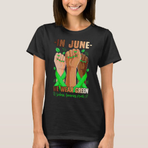 In June We Wear Green Scoliosis Awareness Month Ha T-Shirt