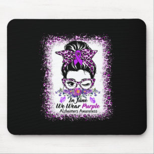 In June We Wear Purple Alzheimer Awareness Messy B Mouse Mat