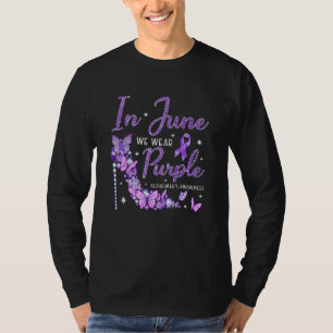 In June We Wear Purple High Heel Alzheimer's Aware T-Shirt