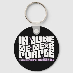 In June Wear Purple Alzheimers And Brain Awareness Key Ring