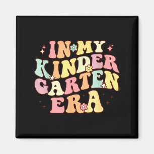 in Kindergarten Era Retro Back to School Teacher Magnet