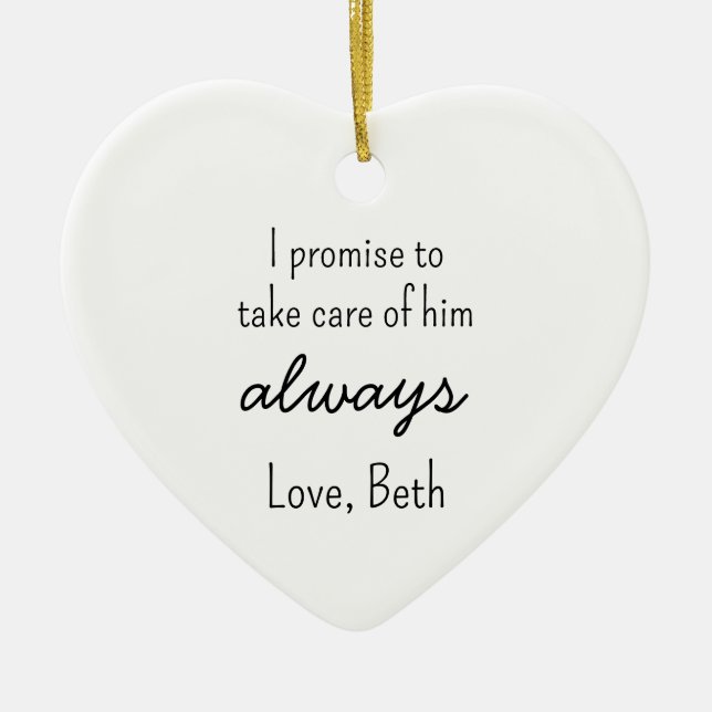 In-Law custom Ornament - Personalised Wedding Keep (Front)