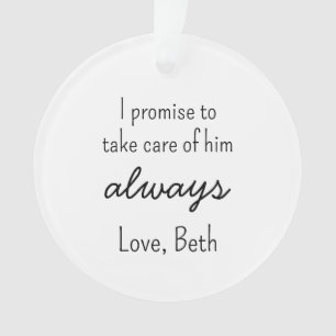 In-Law custom Ornament - Personalised Wedding Keep