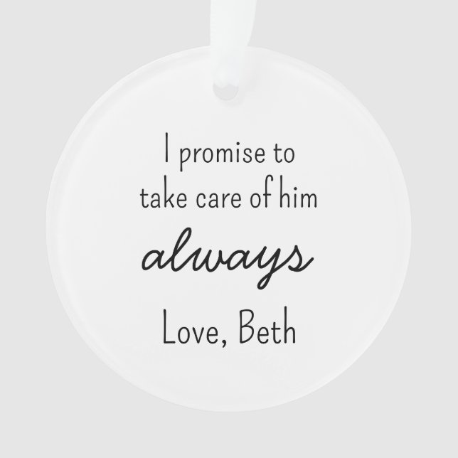 In-Law custom Ornament - Personalised Wedding Keep (Front)