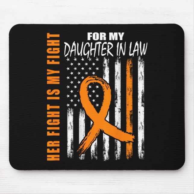 In Law Multiple Sclerosis Awareness Ms Flag On Bac Mouse Mat (Front)