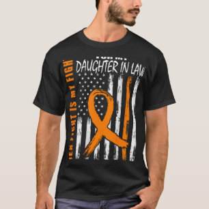 In Law Multiple Sclerosis Awareness Ms Flag On Bac T-Shirt