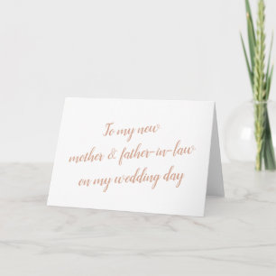 In-Laws Wedding Thank You Card