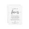 In Lieu Of Favours Wedding Table Card