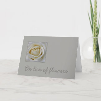 In Lieu of Flowers - Charity Donation sympathy Card