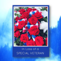 In Loss of a Special Veteran Sympathy Card