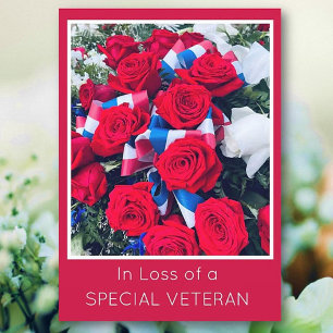 In Loss of a Special Veteran Sympathy Card
